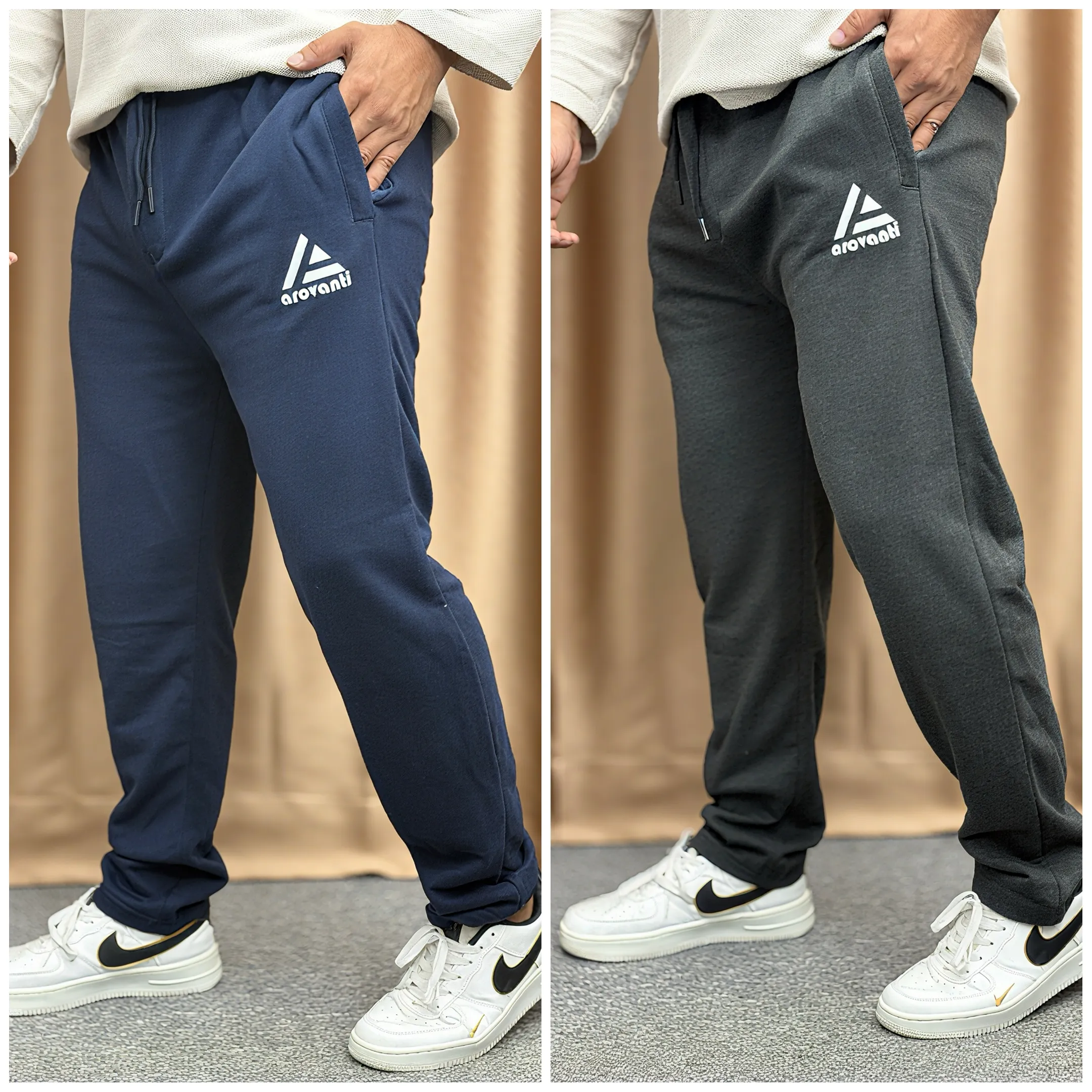 Combo Joggers - Navy Blue & Deep Ash