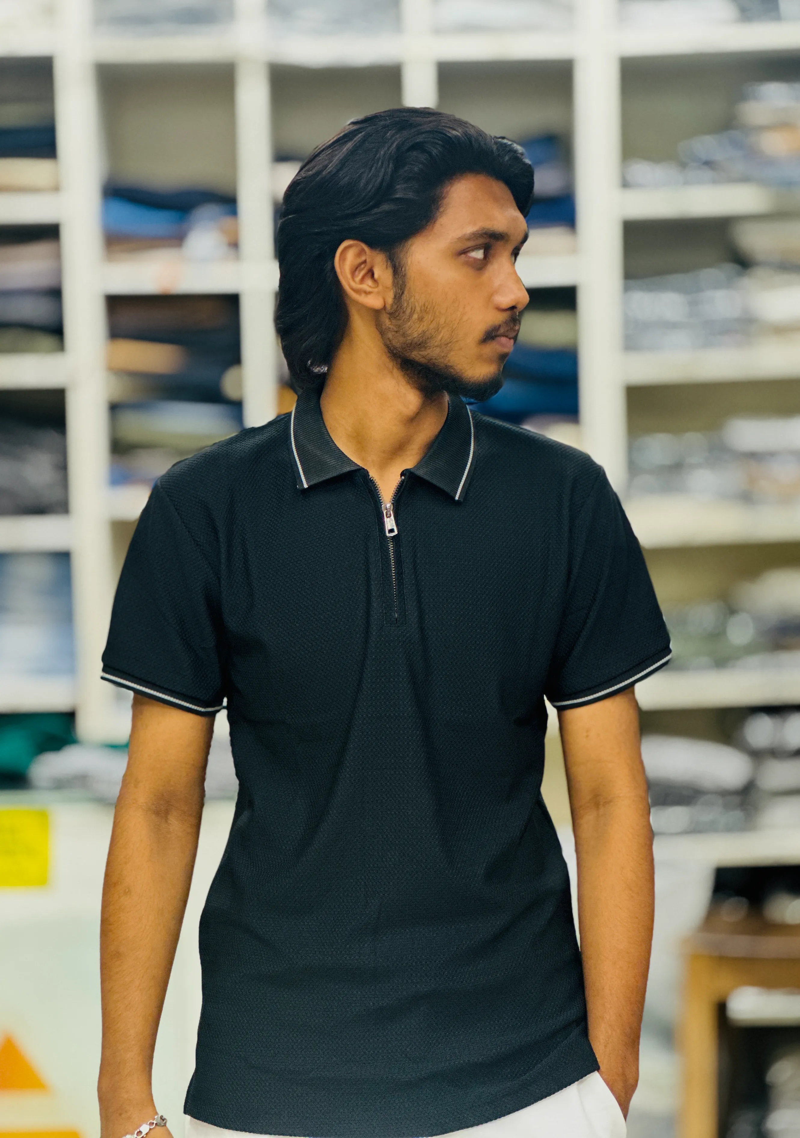 33.Premium Zipper Polo