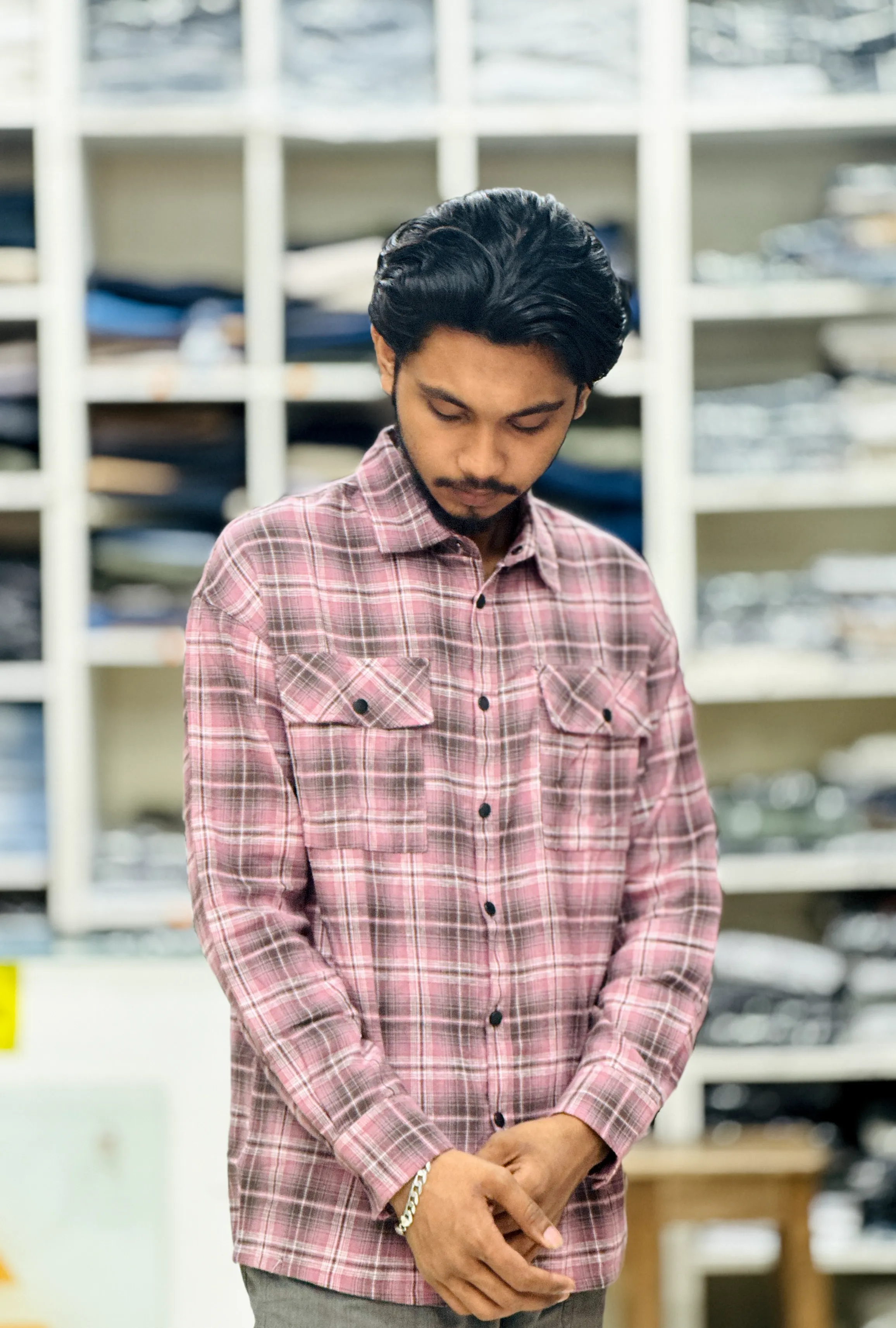3. Double Pocket Check Shirt -