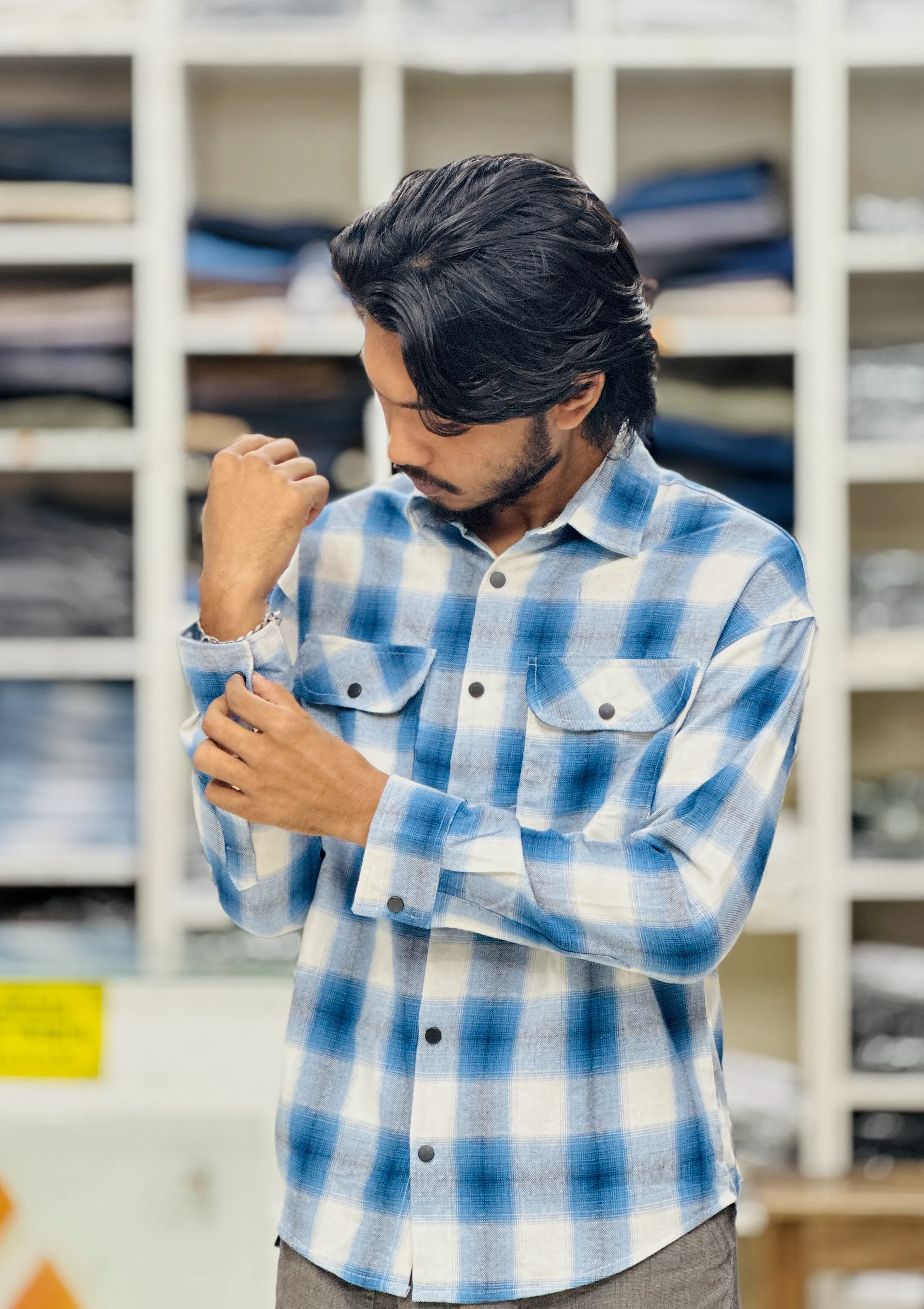 4. Double Pocket Check Shirt -
